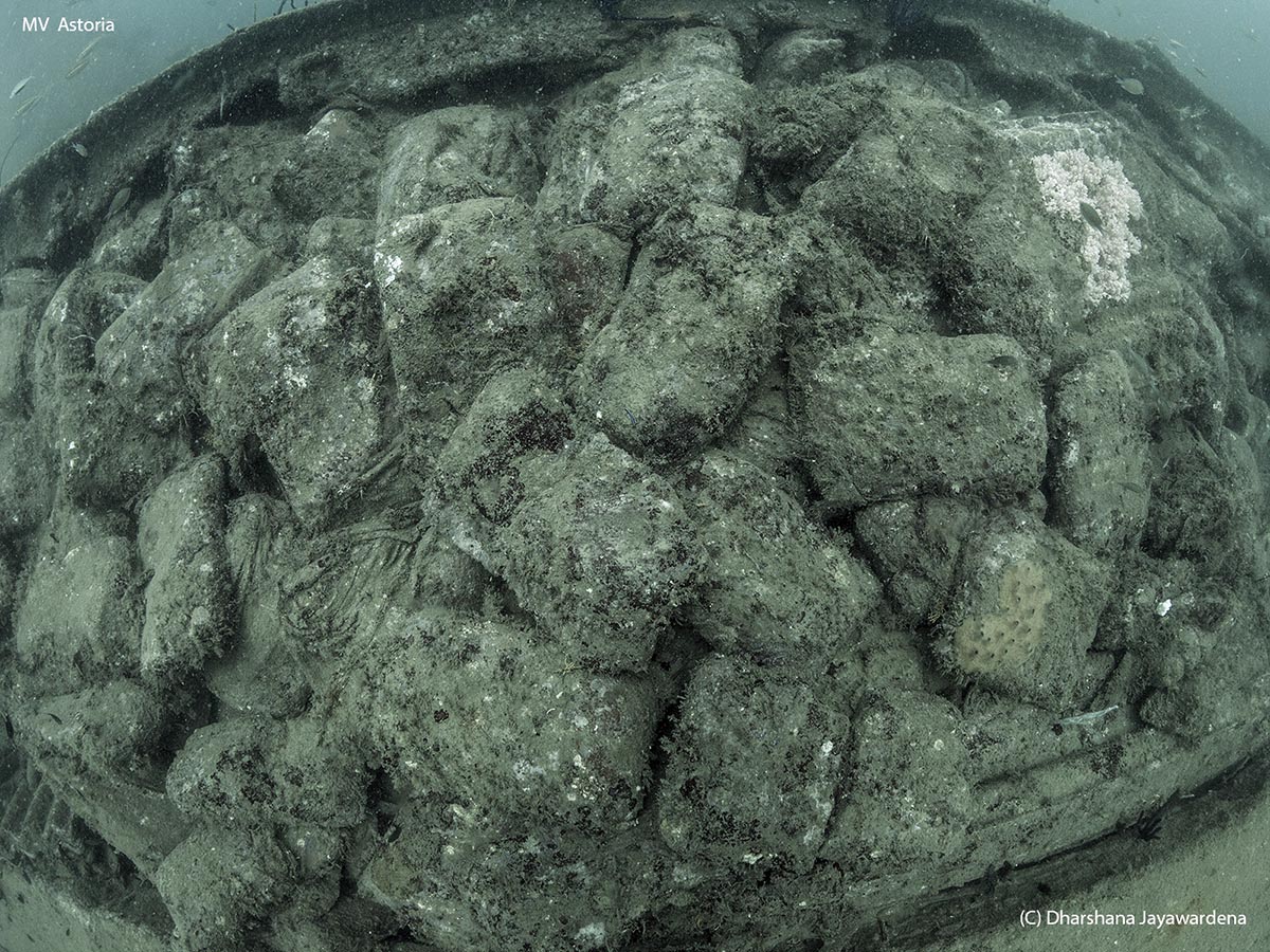 Debris field of goods